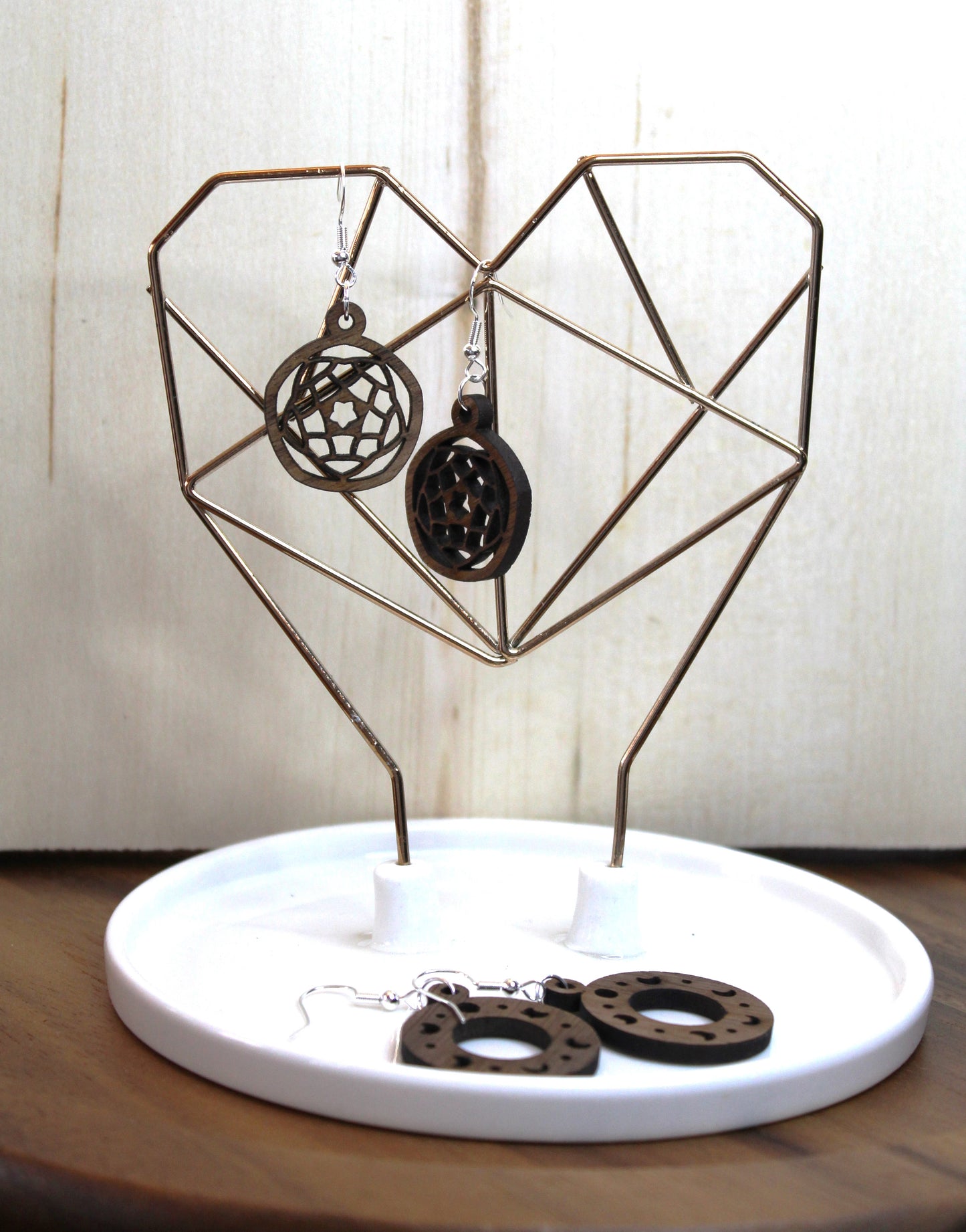Floral Wheel Dangle Earrings