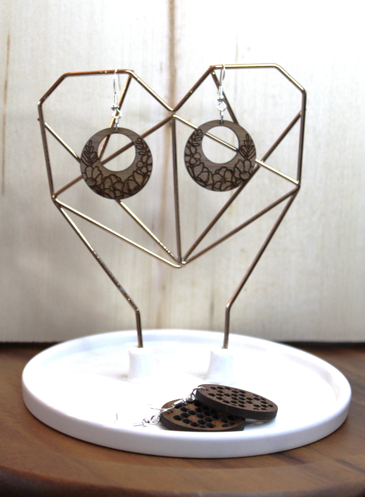 Floral Circles Dangle Earrings