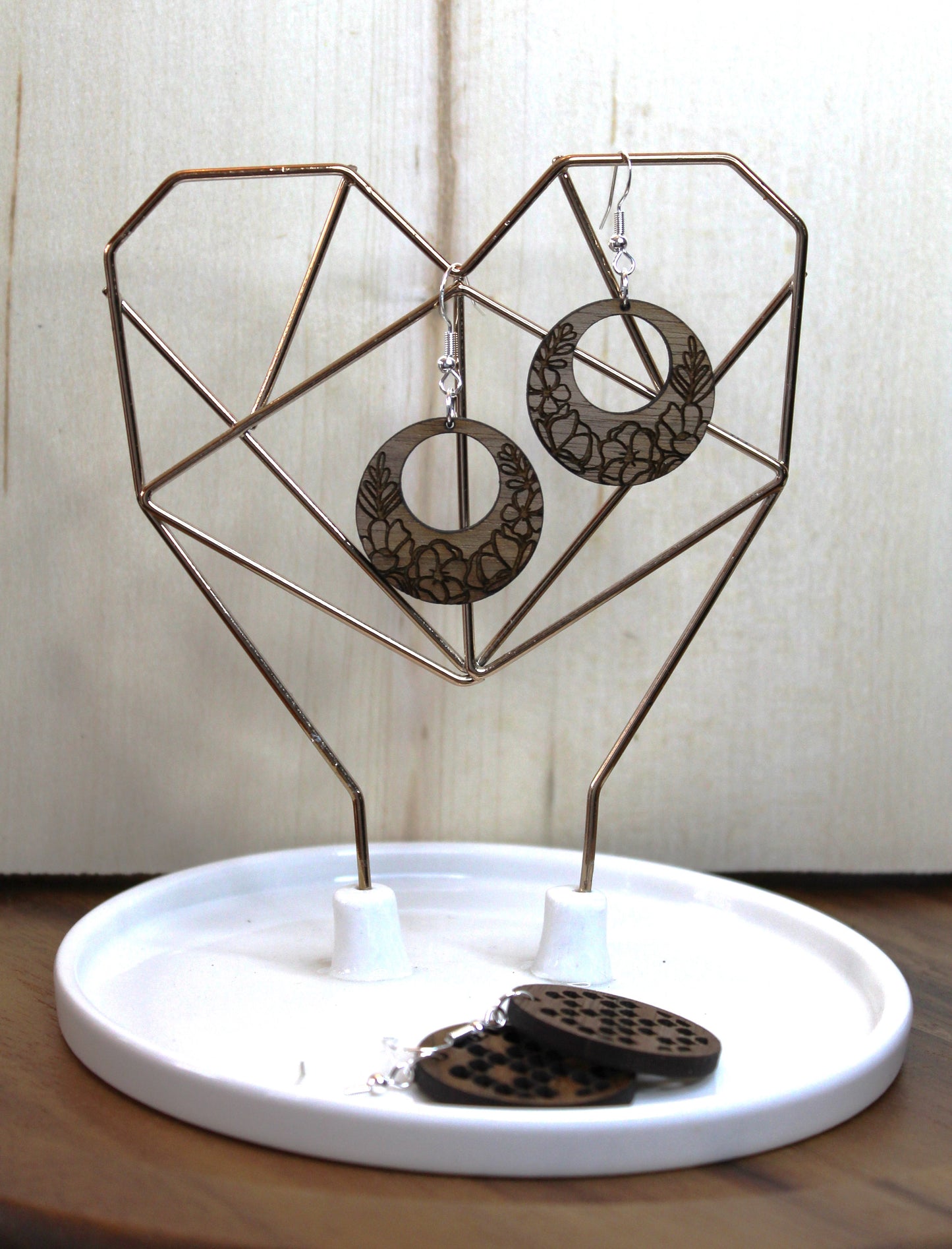 Floral Circles Dangle Earrings
