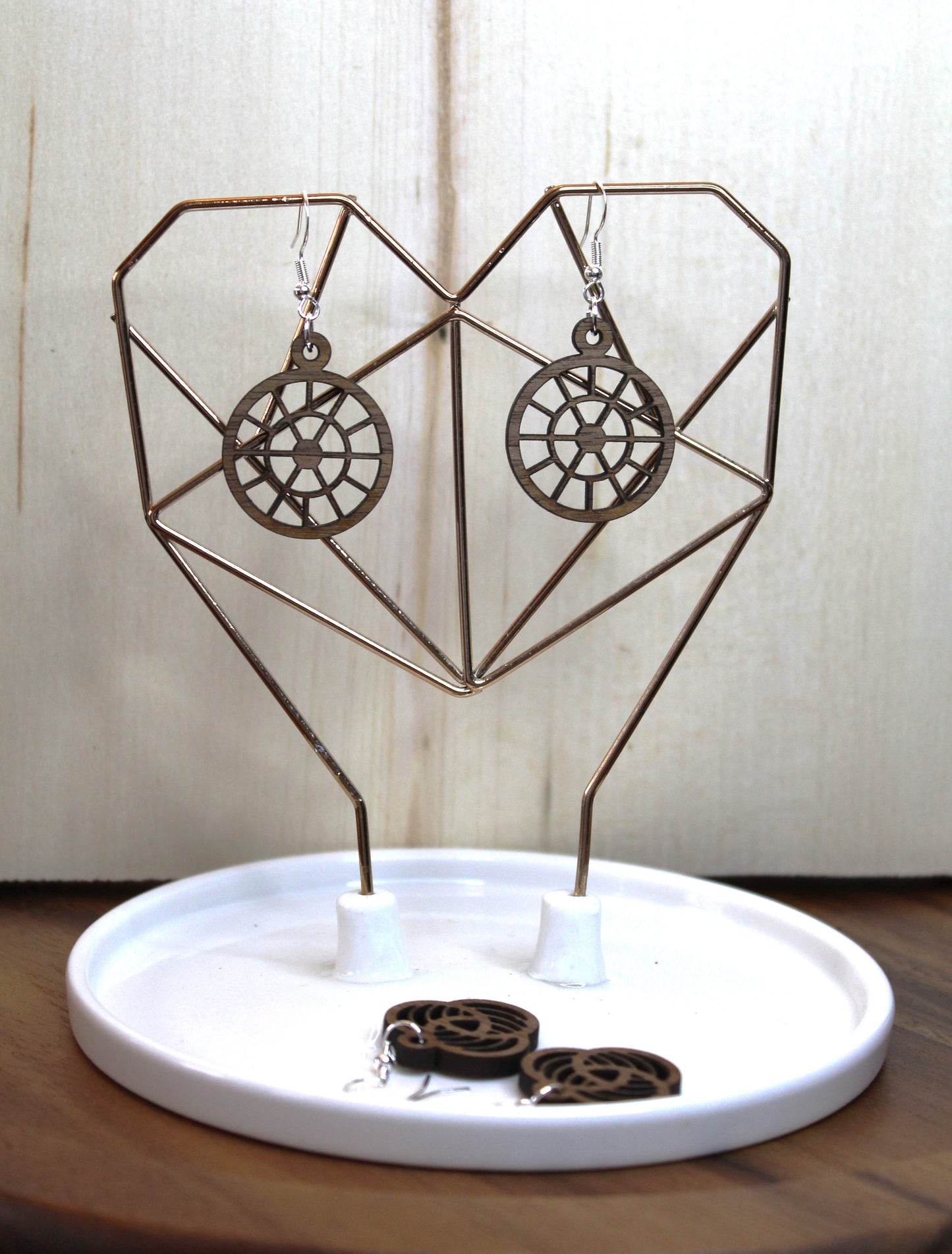 Wagon Wheel Dangle Earrings