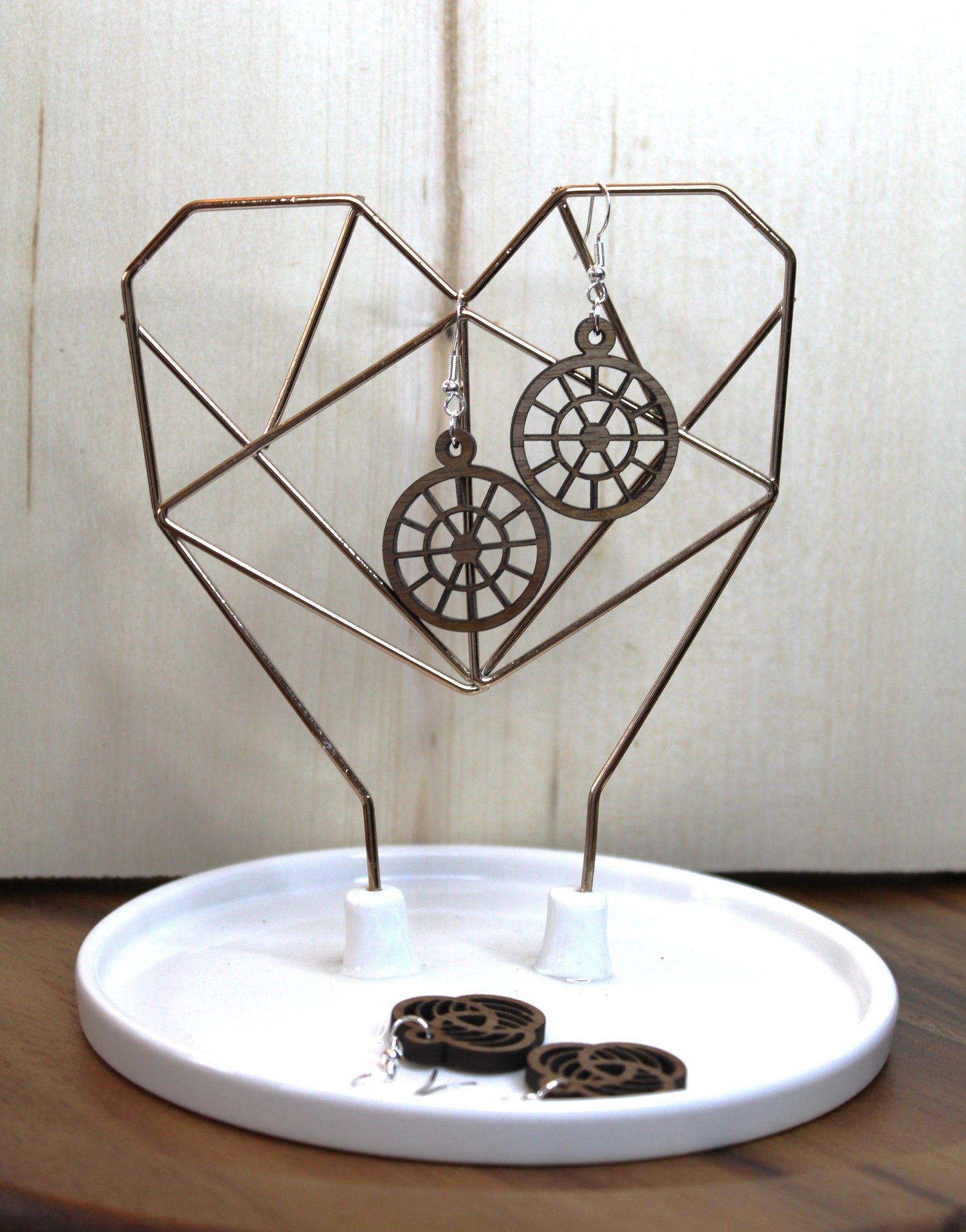 Wagon Wheel Dangle Earrings