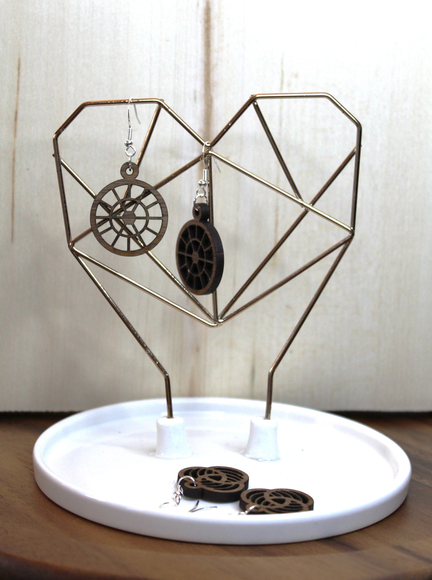 Wagon Wheel Dangle Earrings
