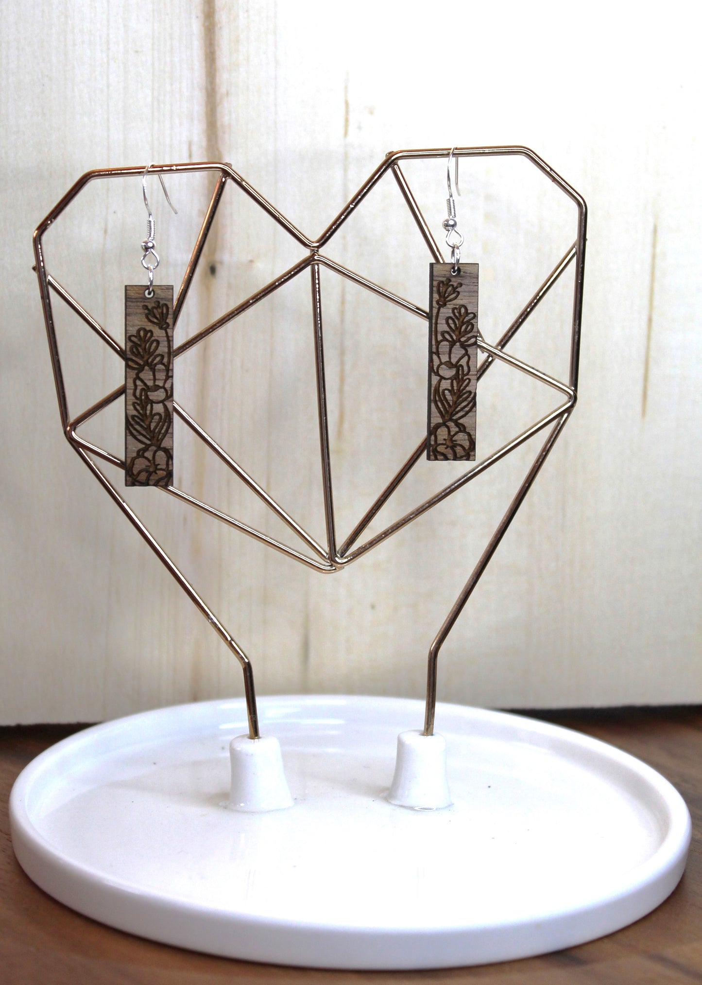 Floral Bar Dangle Earrings
