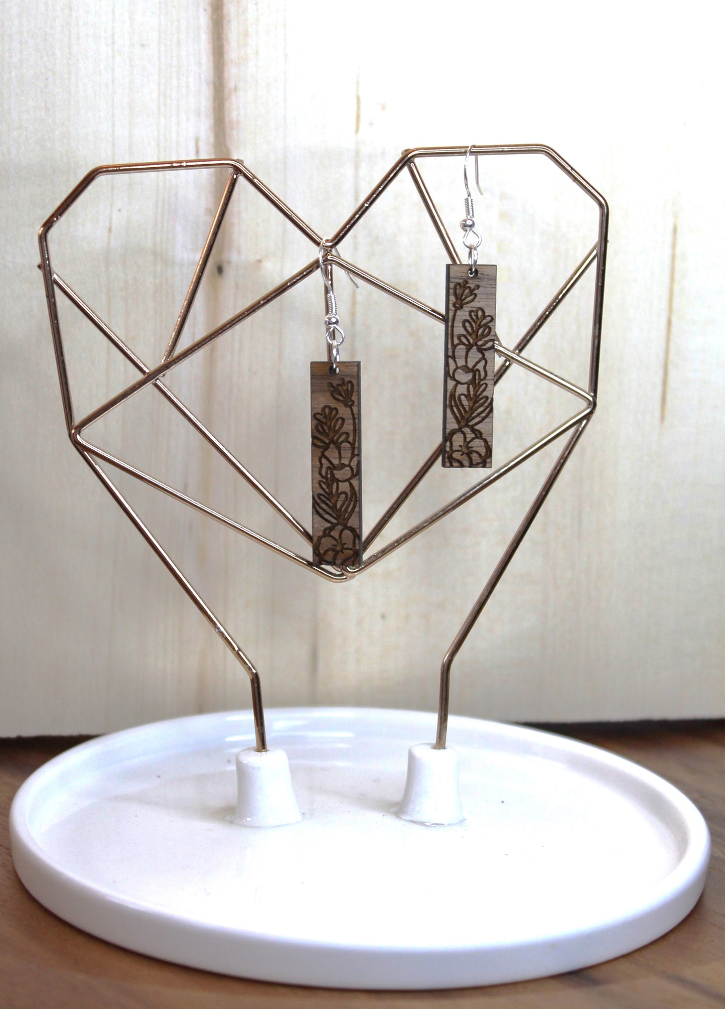 Floral Bar Dangle Earrings