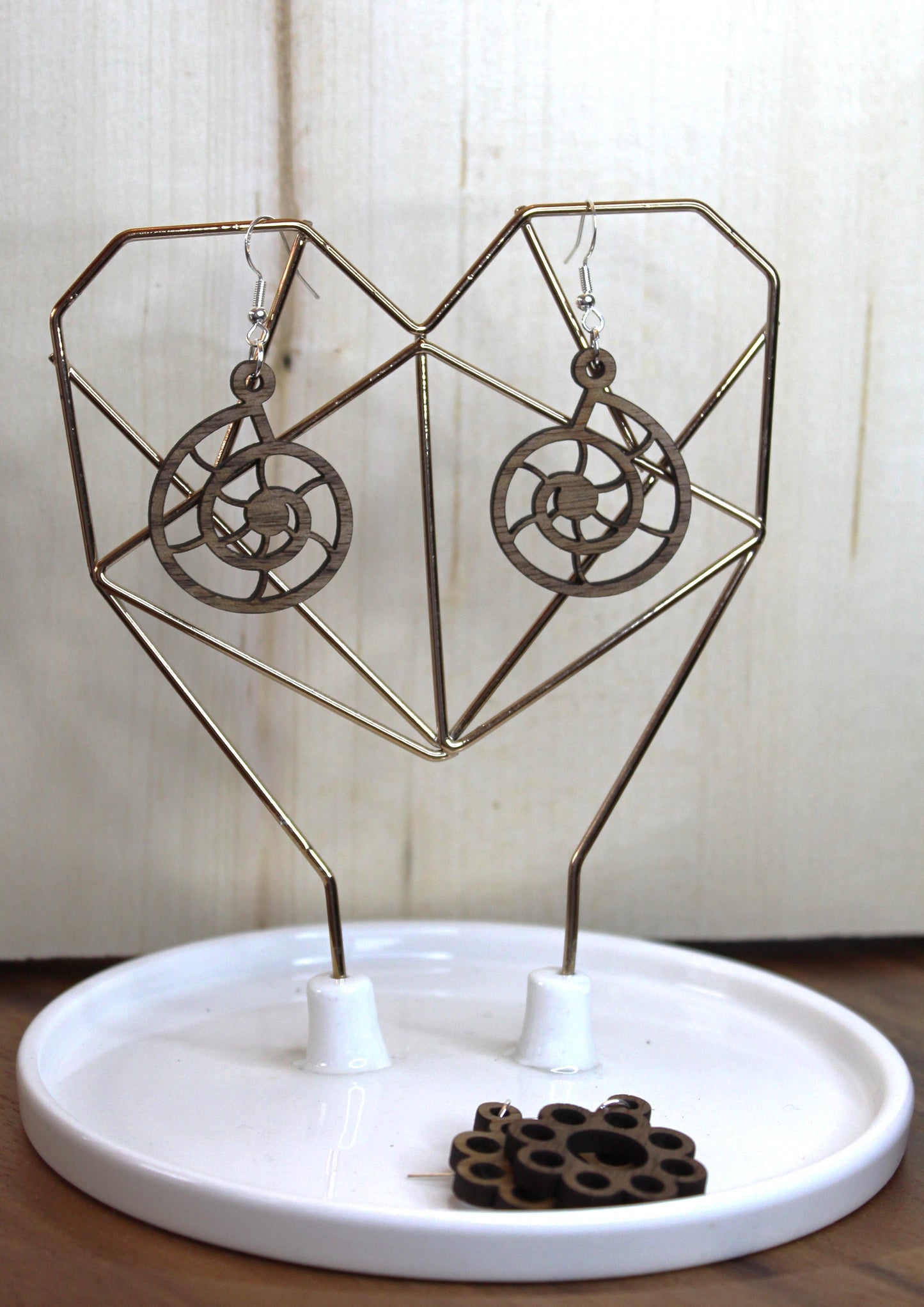Spiral Seashell Dangle Earrings