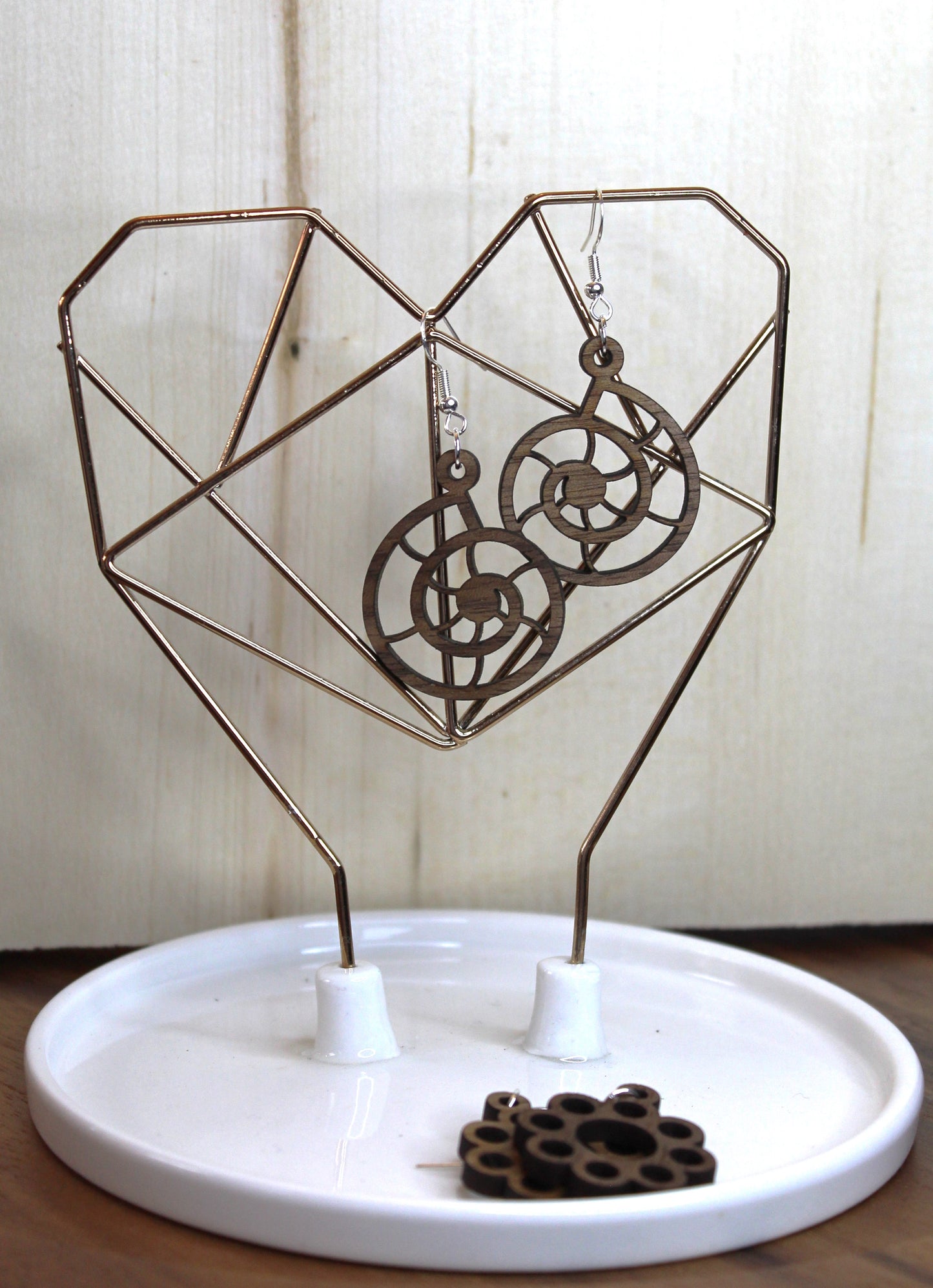 Spiral Seashell Dangle Earrings