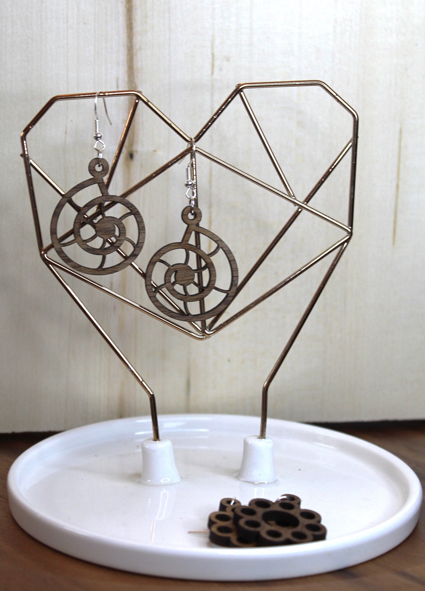 Spiral Seashell Dangle Earrings