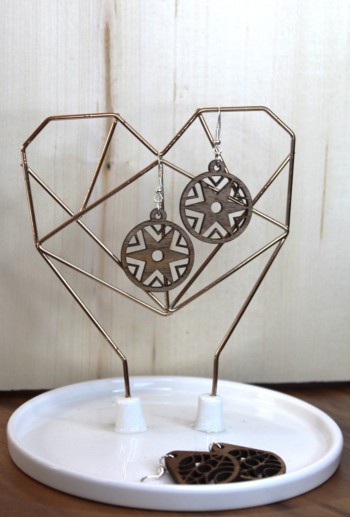 Star Wheel Dangle Earrings