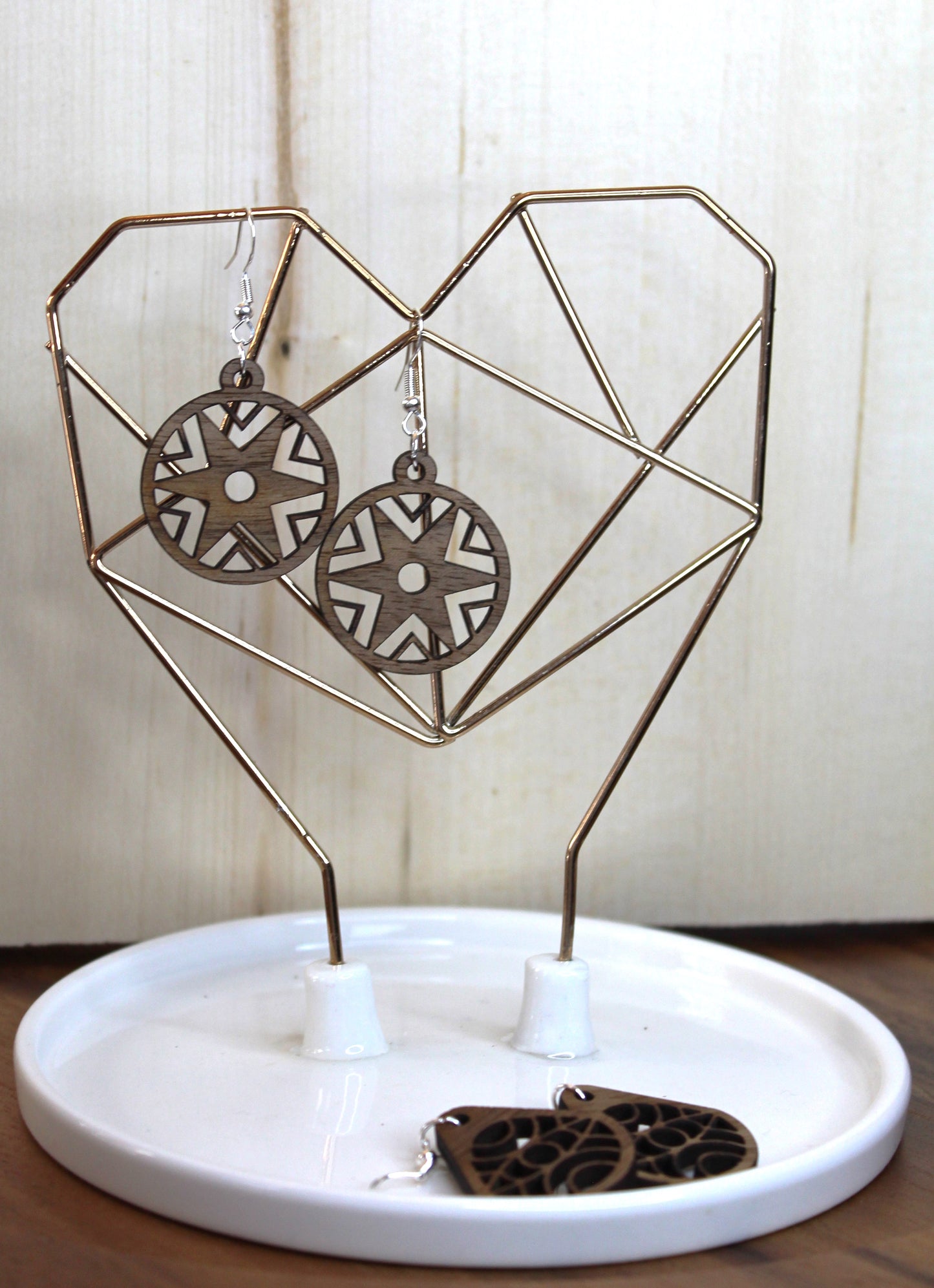 Star Wheel Dangle Earrings