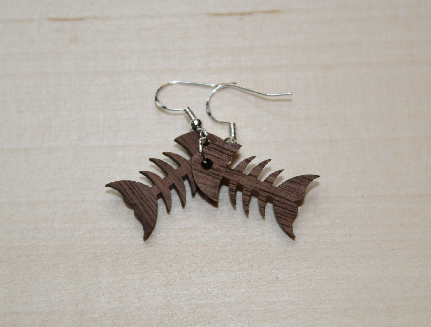 Fish Bone Dangle Earrings
