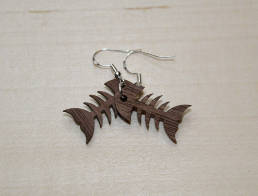 Fish Bone Dangle Earrings