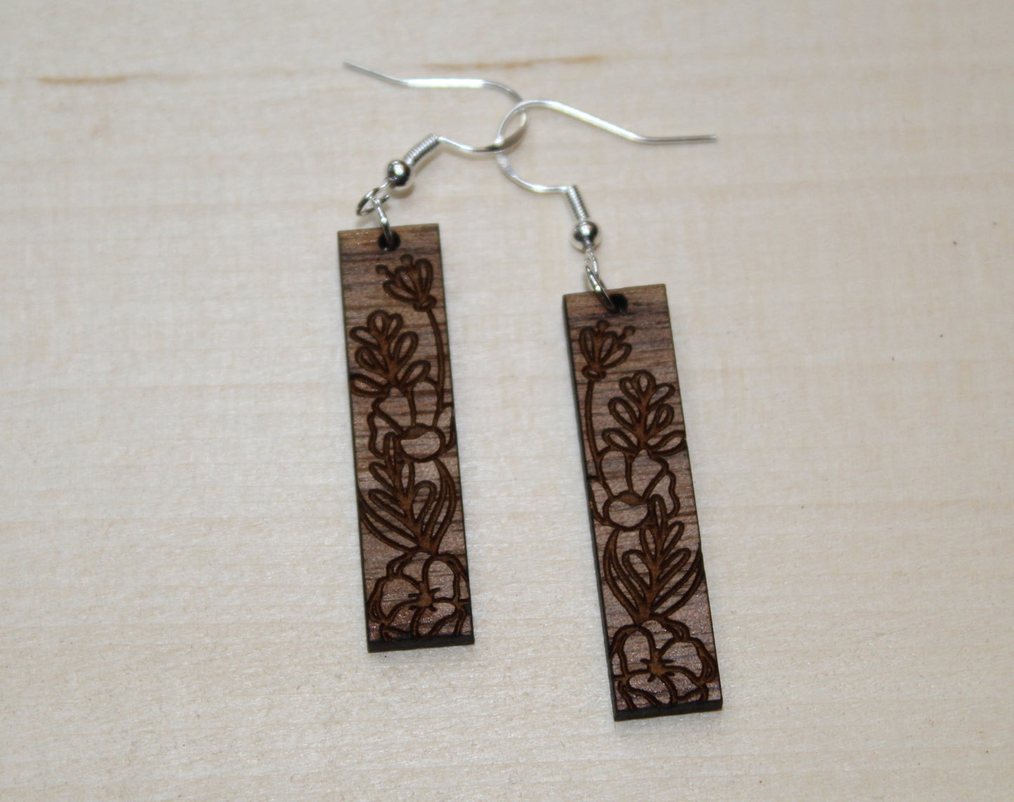 Floral Bar Dangle Earrings