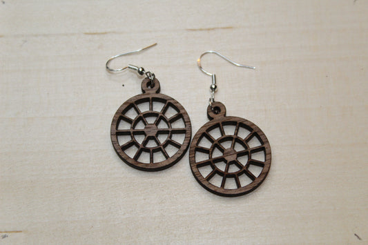 Wagon Wheel Dangle Earrings