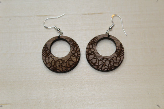 Floral Circles Dangle Earrings