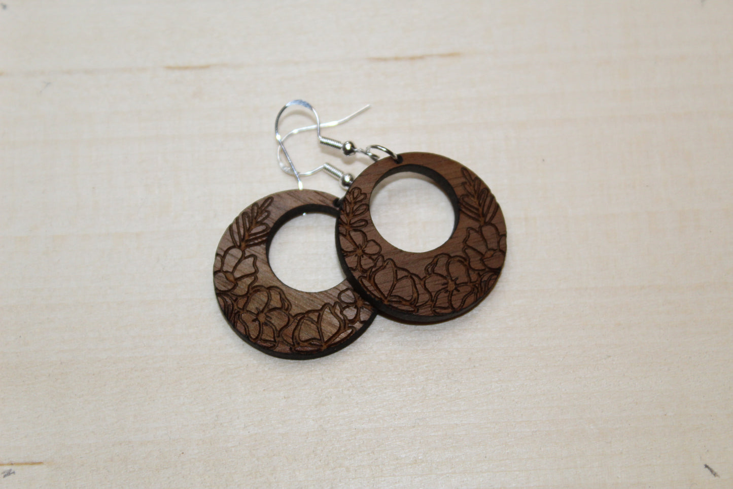 Floral Circles Dangle Earrings