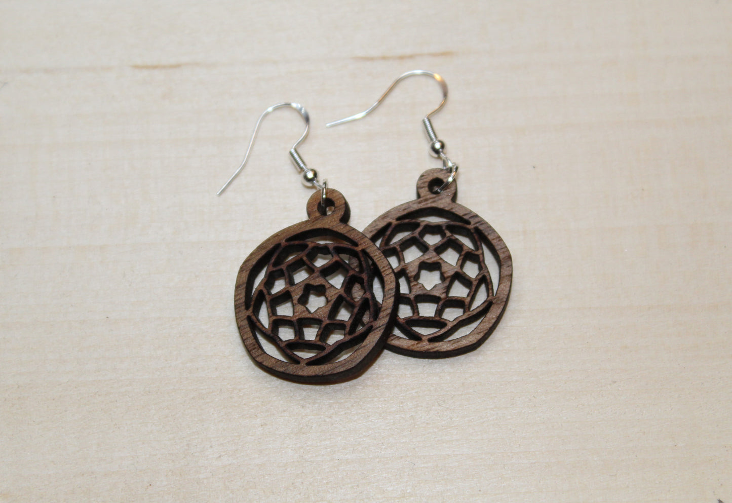 Floral Wheel Dangle Earrings