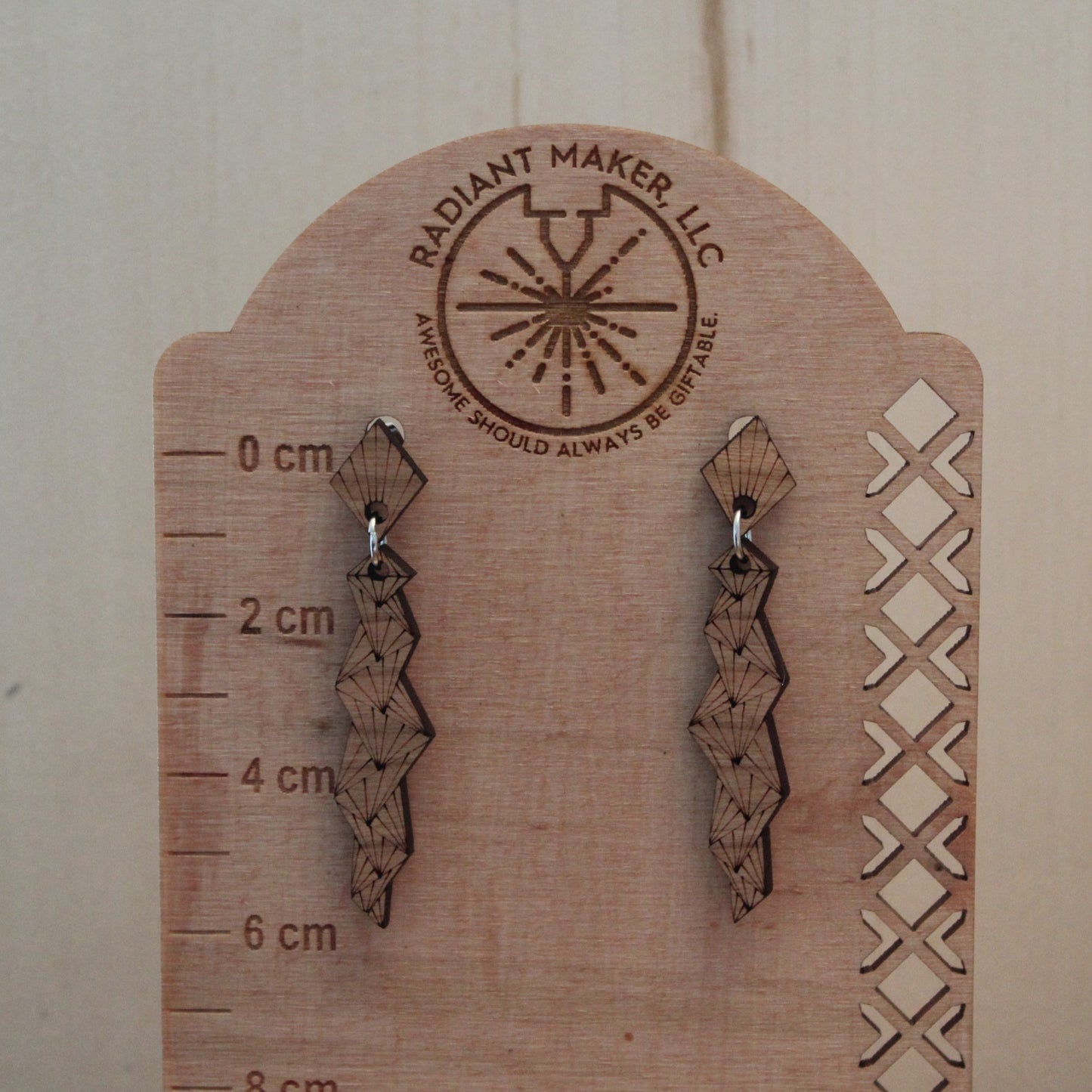 Line Art Stud Dangle Earrings