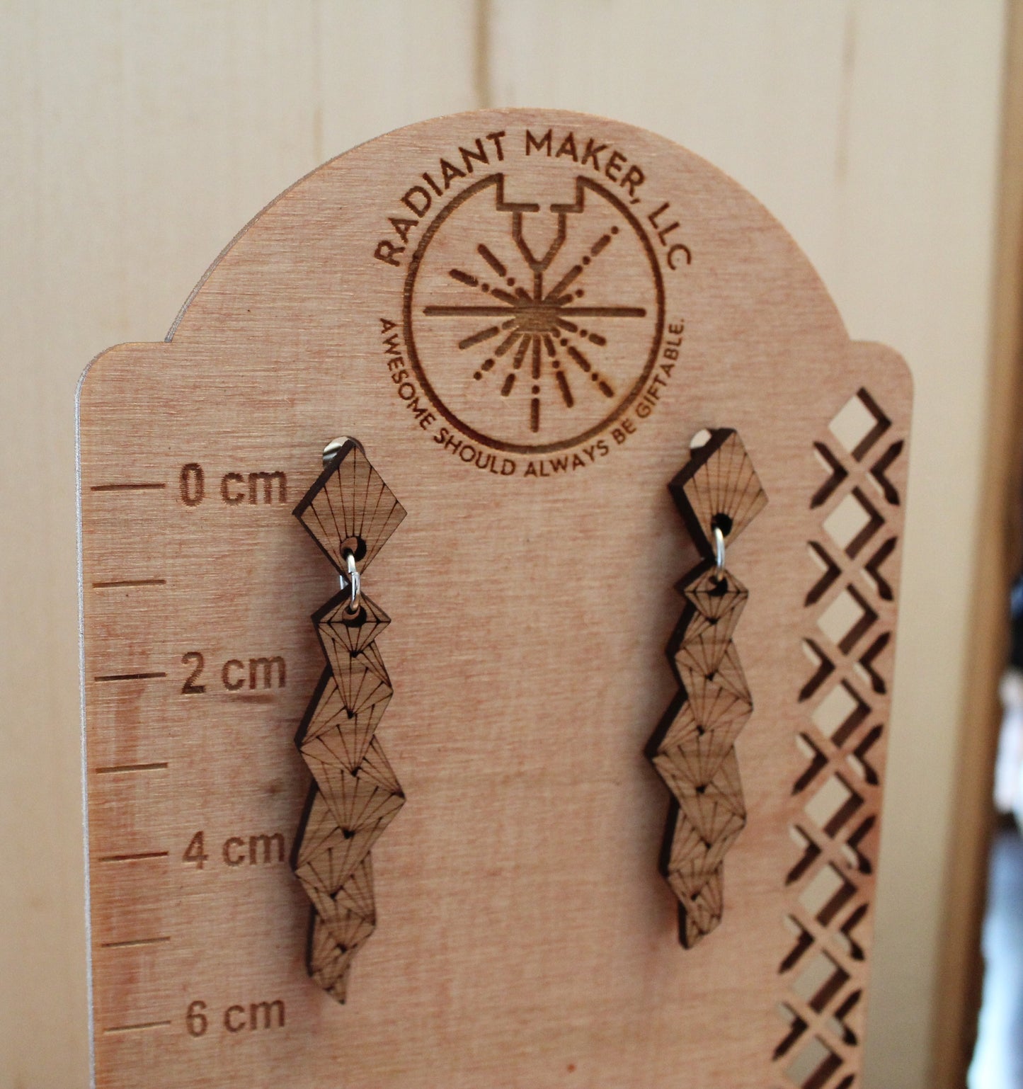 Line Art Stud Dangle Earrings