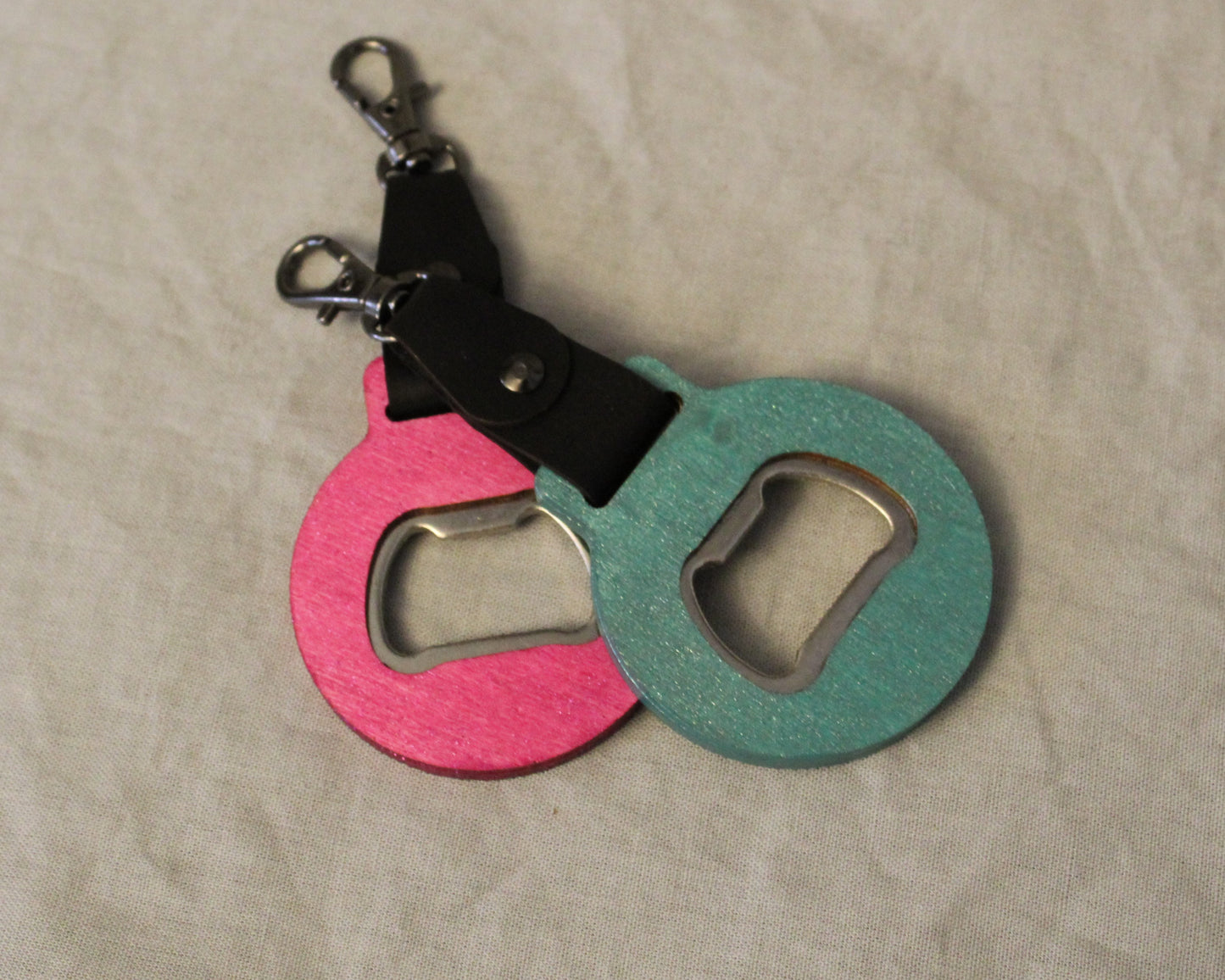 Shimmery Glitter Keychain Bottle Opener