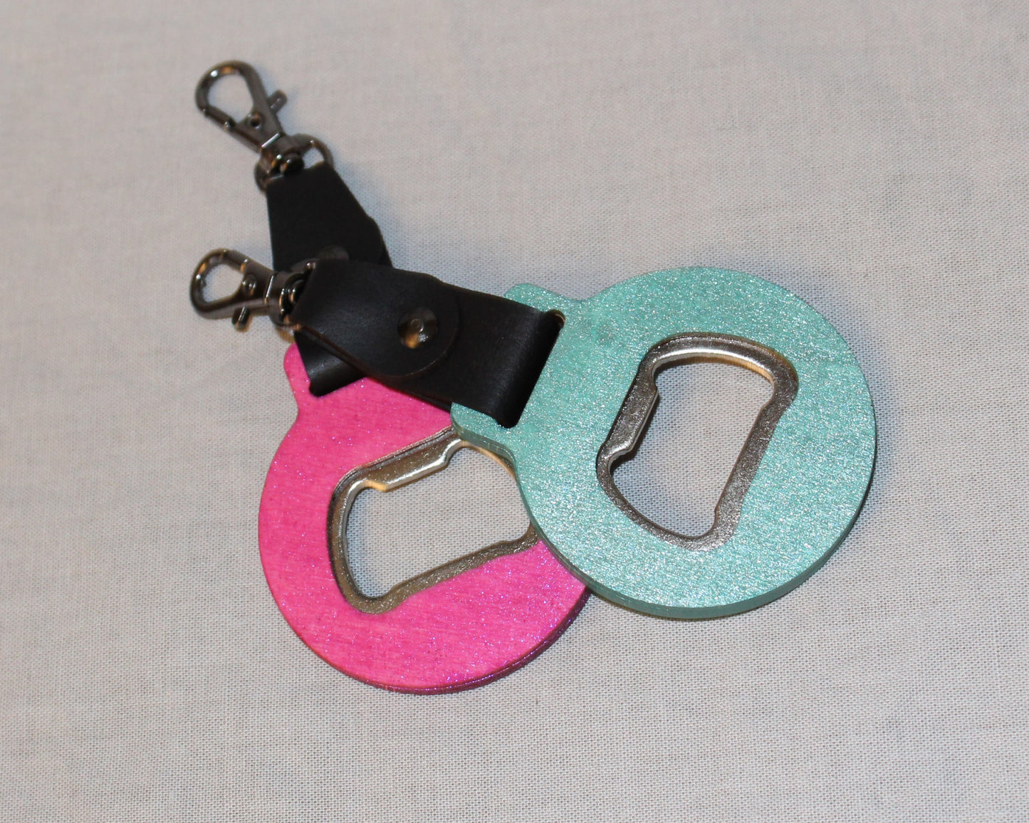 Shimmery Glitter Keychain Bottle Opener