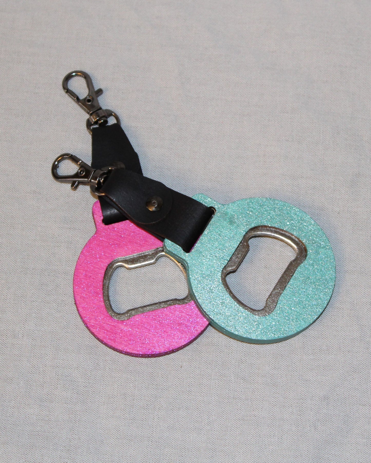 Shimmery Glitter Keychain Bottle Opener