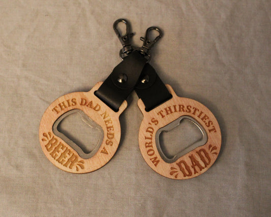 Dad Beer Keychain Bottle Opener