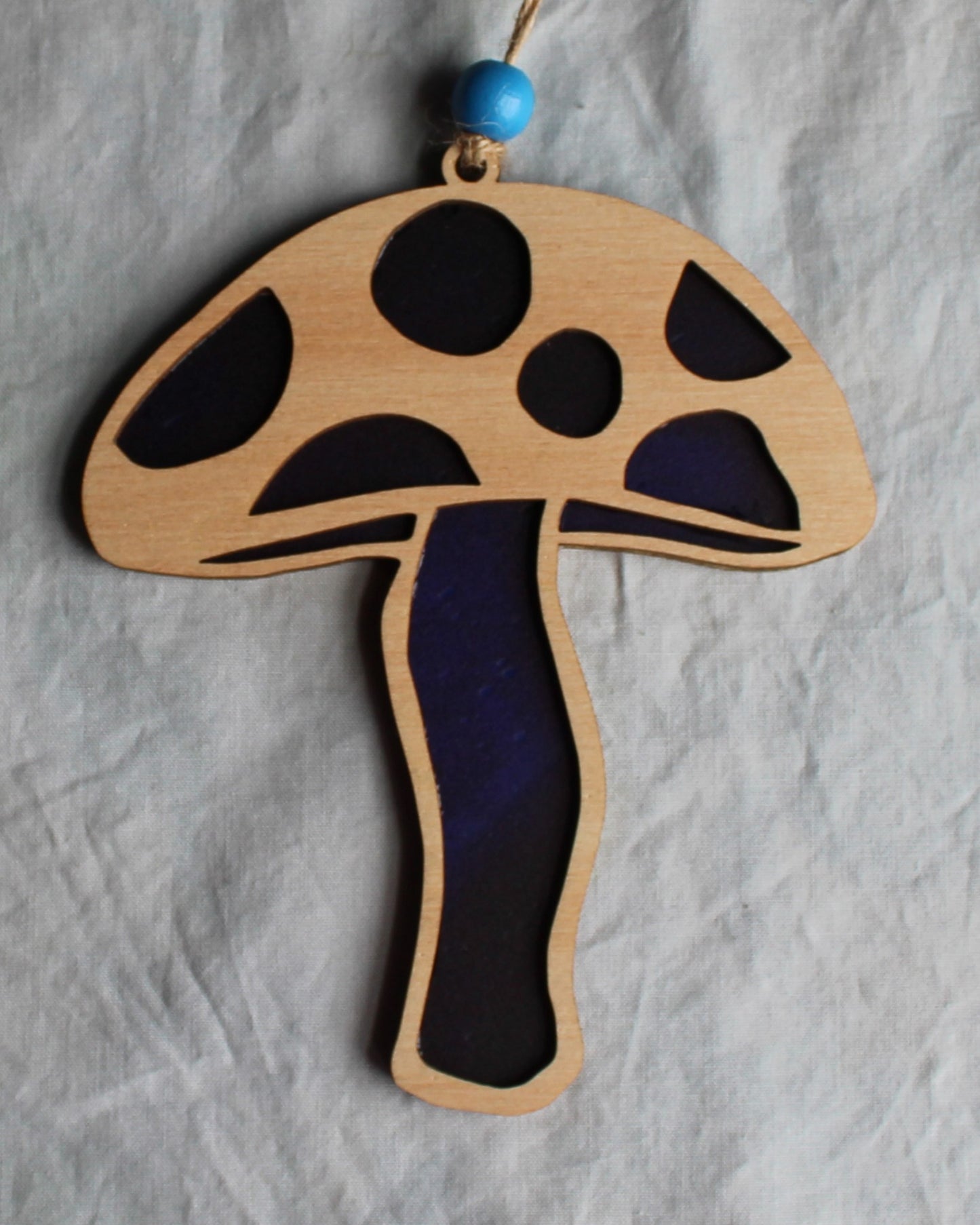 Toadstool Mushroom Wooden Suncatcher - Large & Mini Sizes