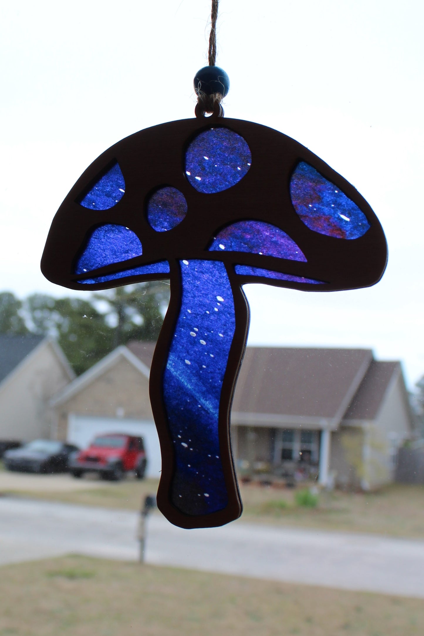 Toadstool Mushroom Wooden Suncatcher - Large & Mini Sizes