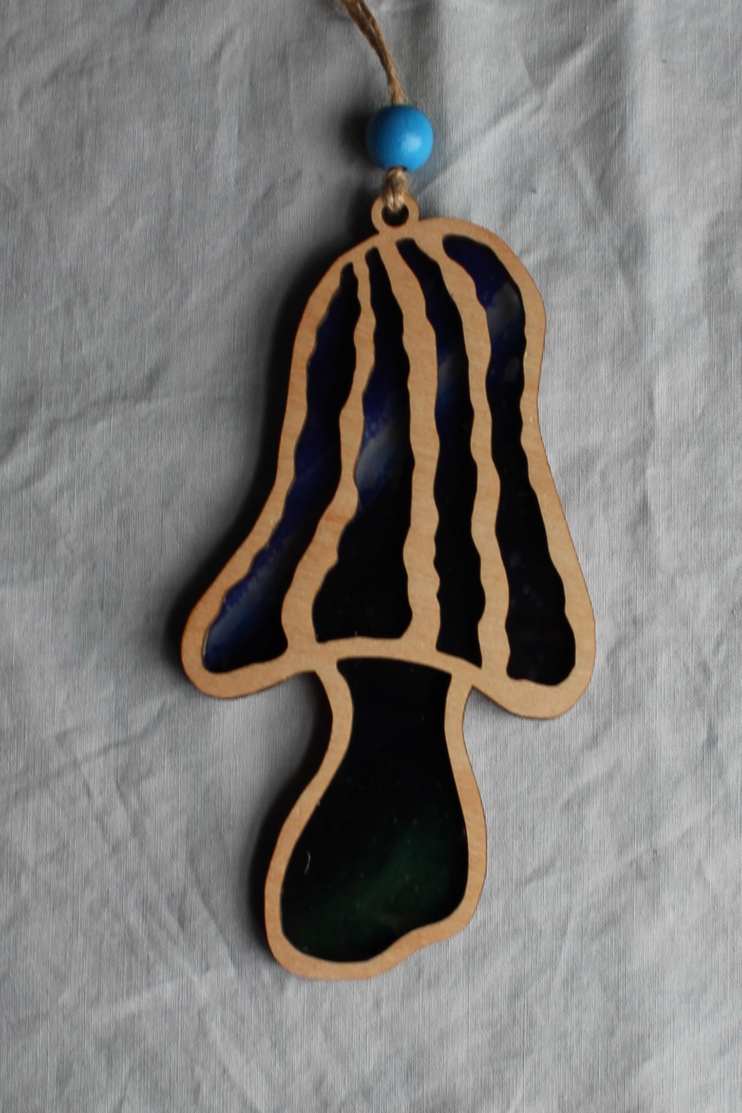 Morel Mushroom Wooden Suncatcher - Large & Mini Sizes