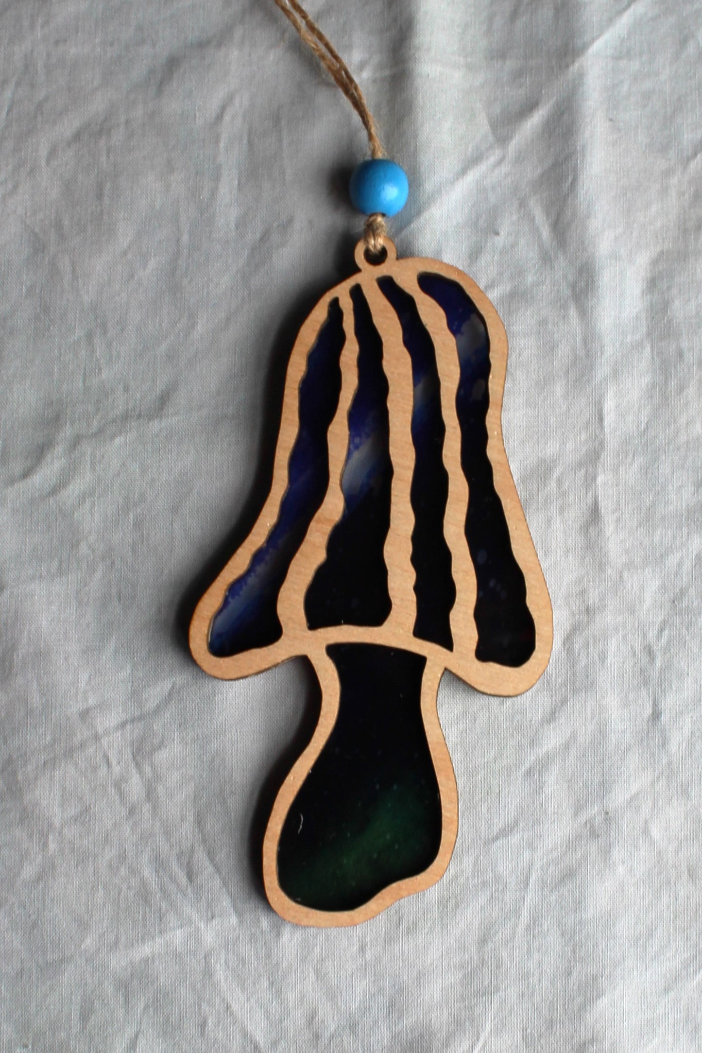 Morel Mushroom Wooden Suncatcher - Large & Mini Sizes