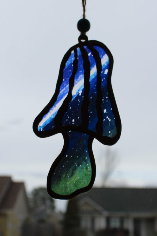 Morel Mushroom Wooden Suncatcher - Large & Mini Sizes