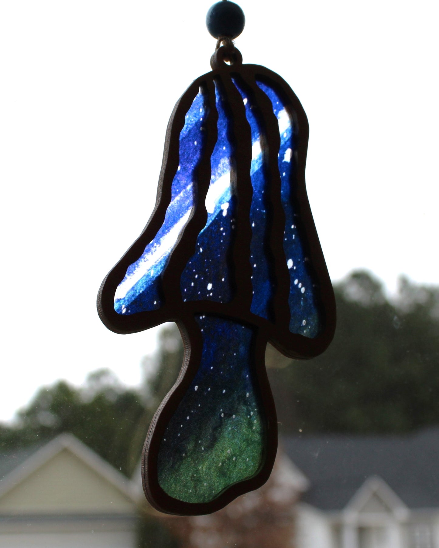 Morel Mushroom Wooden Suncatcher - Large & Mini Sizes