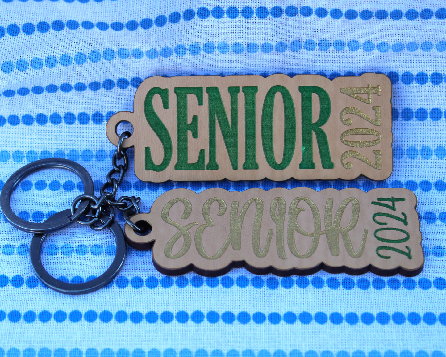 Senior Keychain | Wooden | School Colors | Graduation Gift