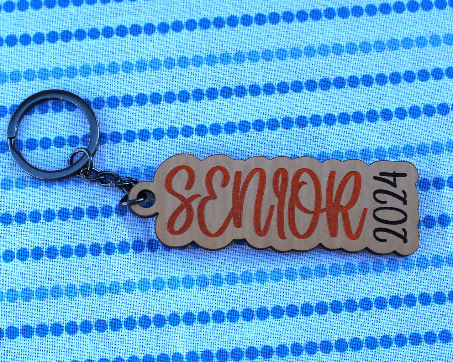 Senior Keychain | Wooden | School Colors | Graduation Gift