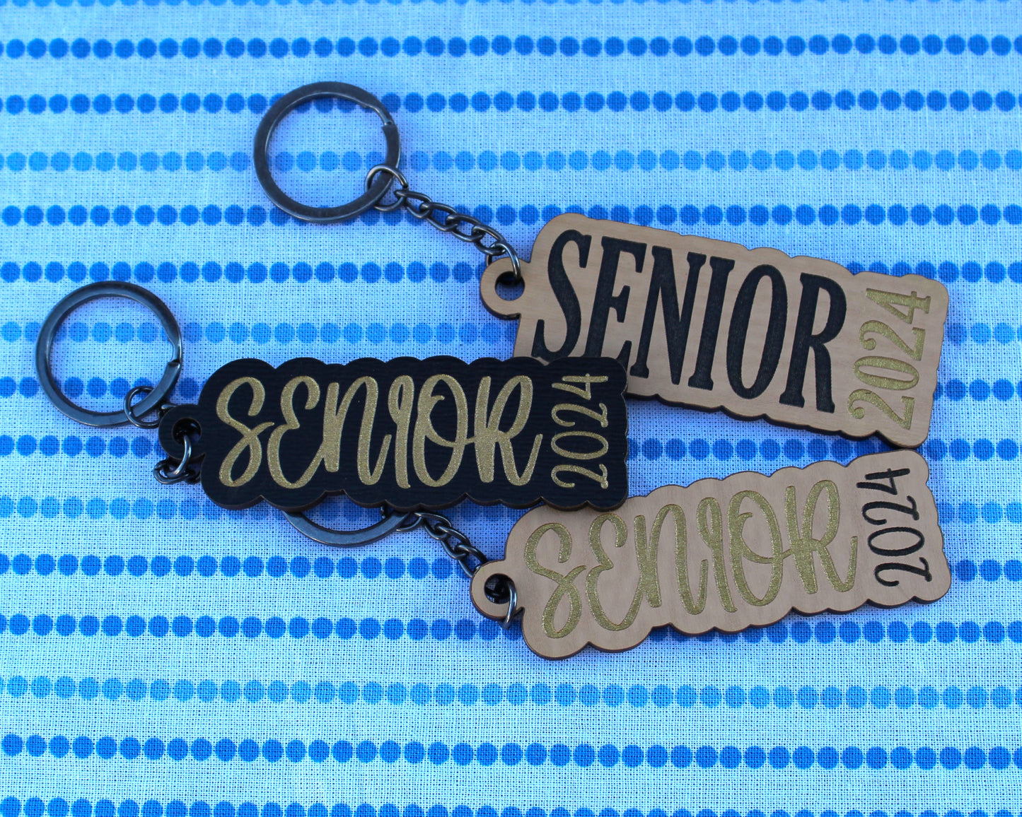 Senior Keychain | Wooden | School Colors | Graduation Gift