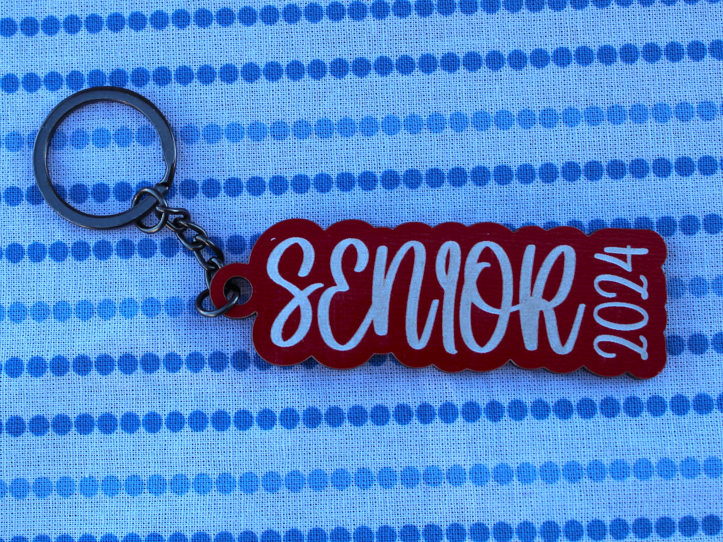 Senior Keychain | Wooden | School Colors | Graduation Gift