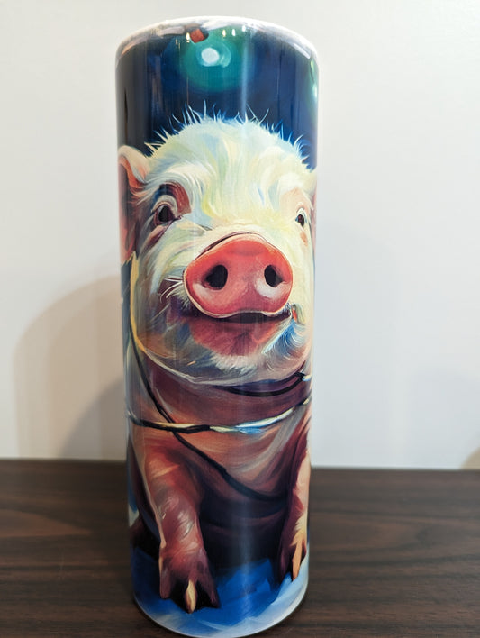 Christmas Pig Tumbler