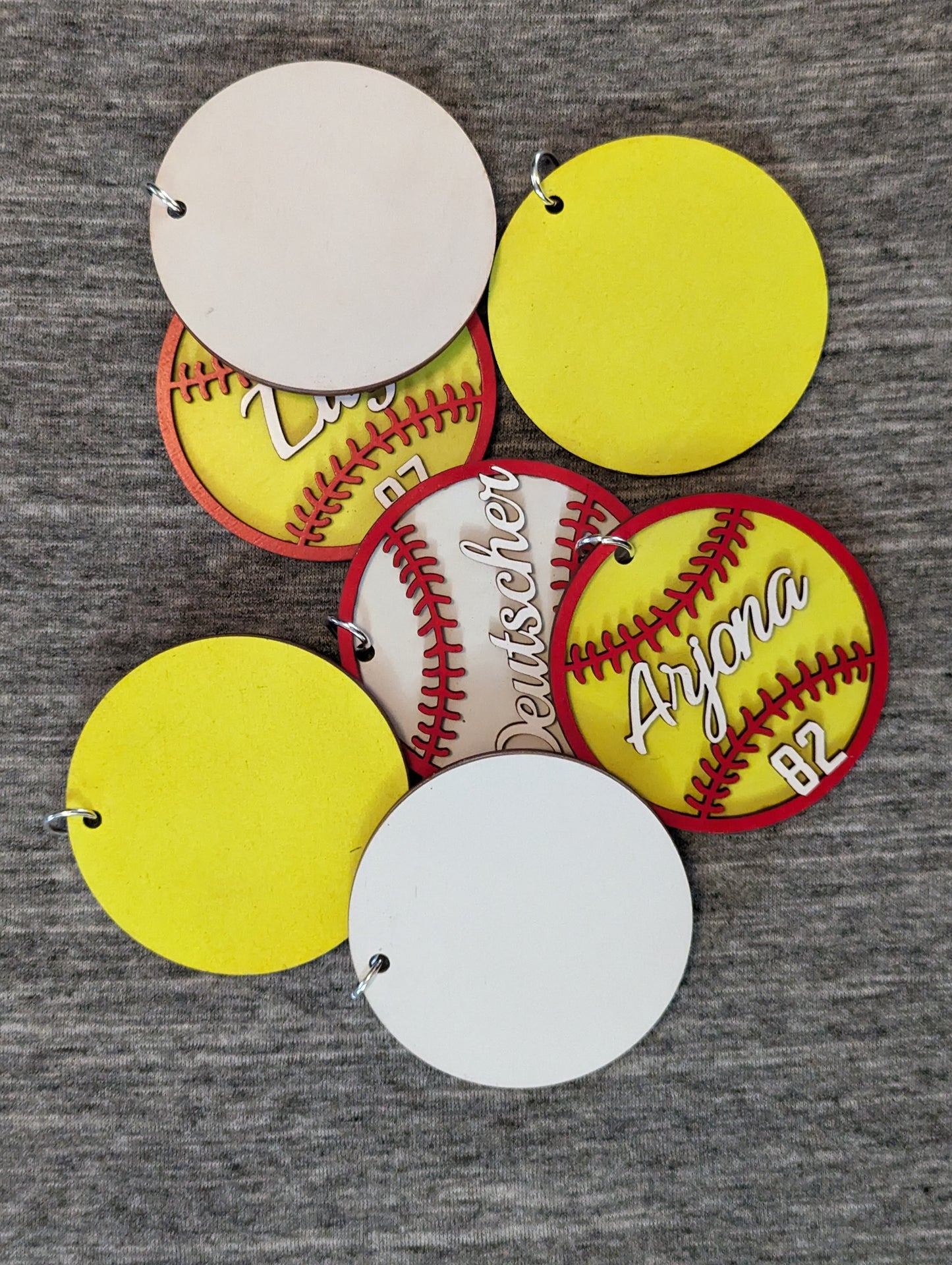 Baseball & Softball | Bag Tag | Ornament | Personalized | Name and Number