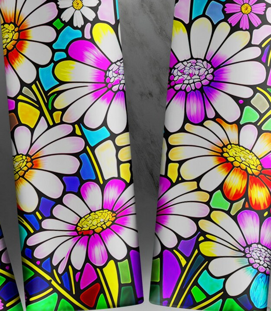 Glass Daisies Tumbler