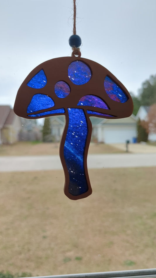 Toadstool Mushroom Wooden Suncatcher - Large & Mini Sizes