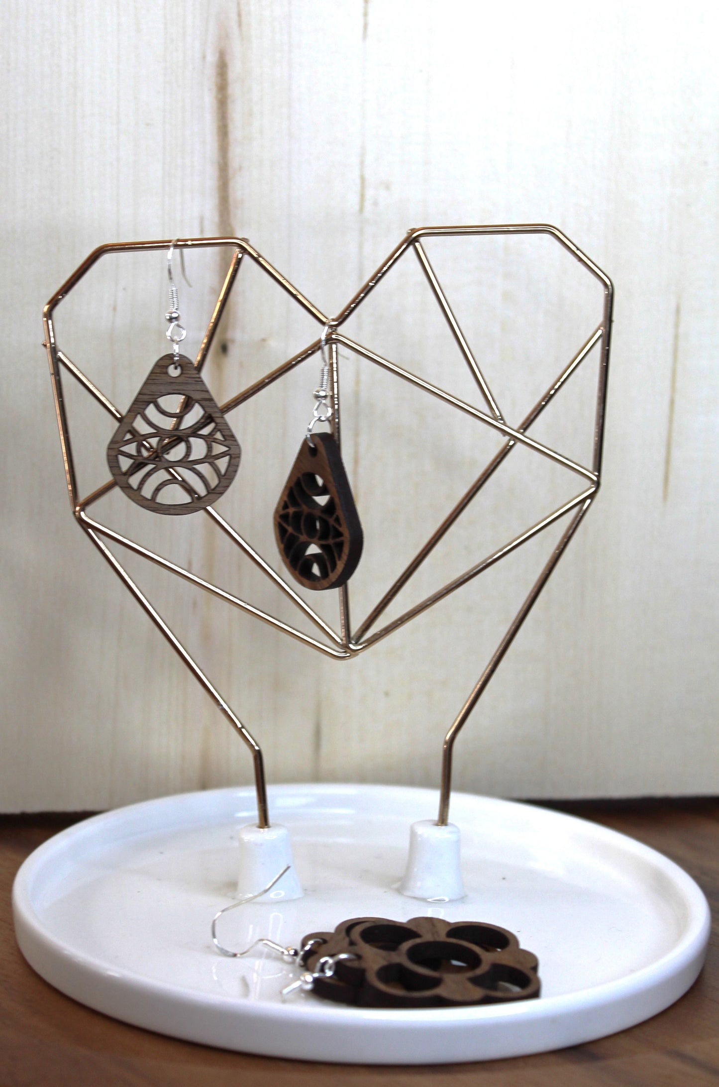 Geometric Teardrop Dangle Earrings