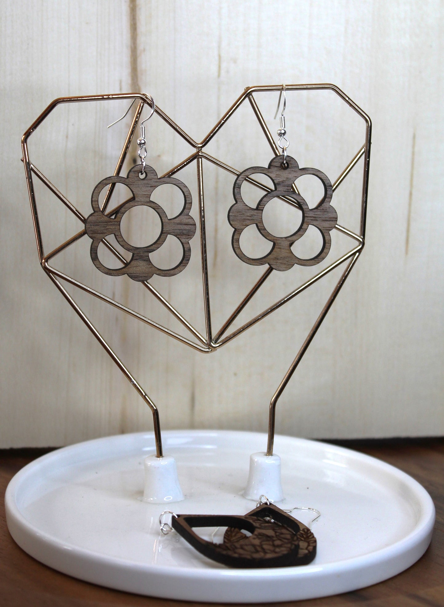 Geometric Circle Dangle Earrings