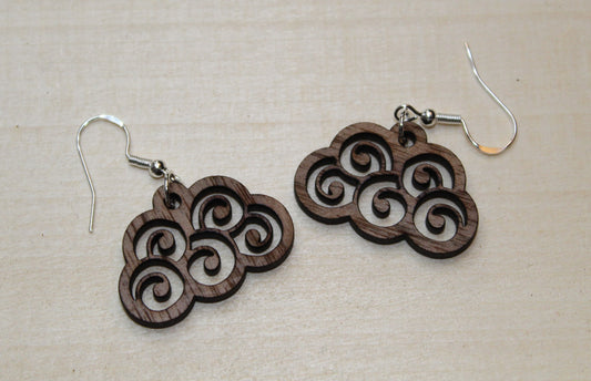 Cloud Swirls Dangle Earrings