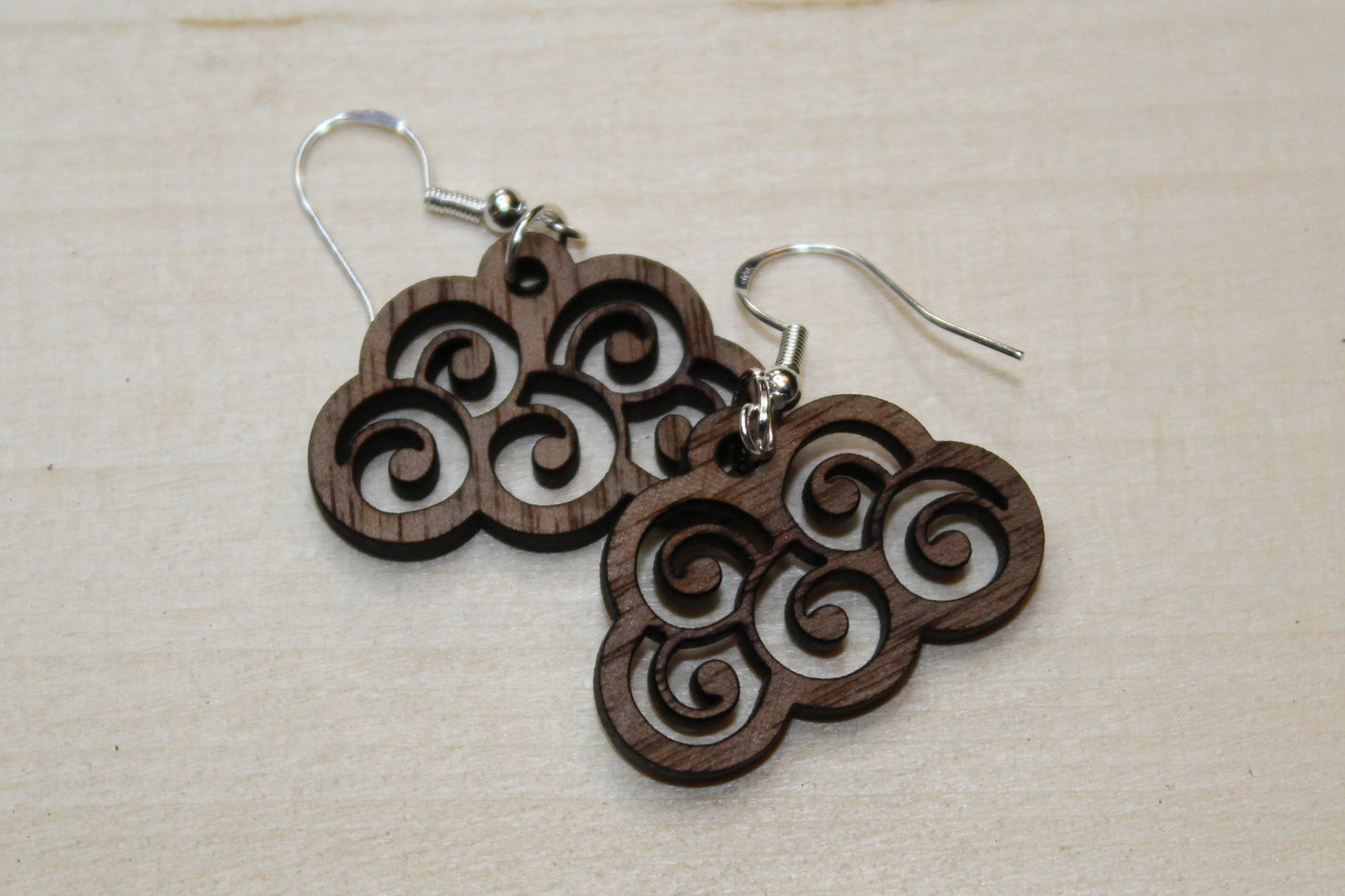 Cloud Swirls Dangle Earrings