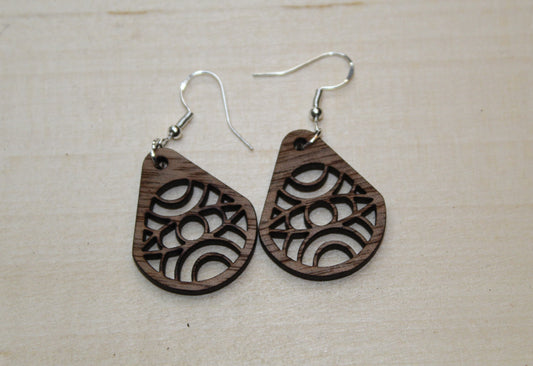 Geometric Teardrop Dangle Earrings