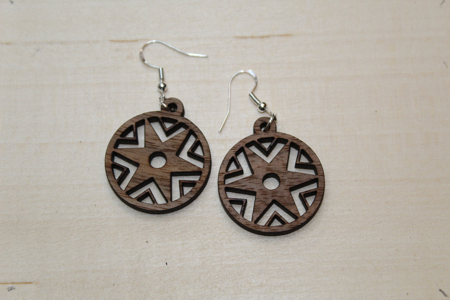 Star Wheel Dangle Earrings