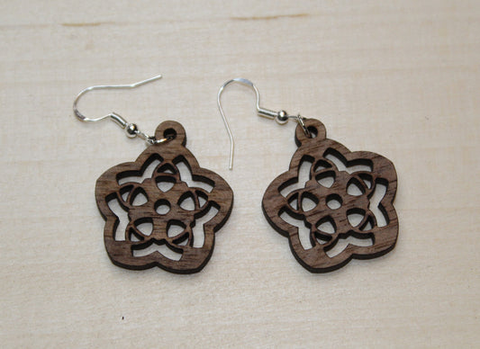 Geometric Flower Dangle Earrings