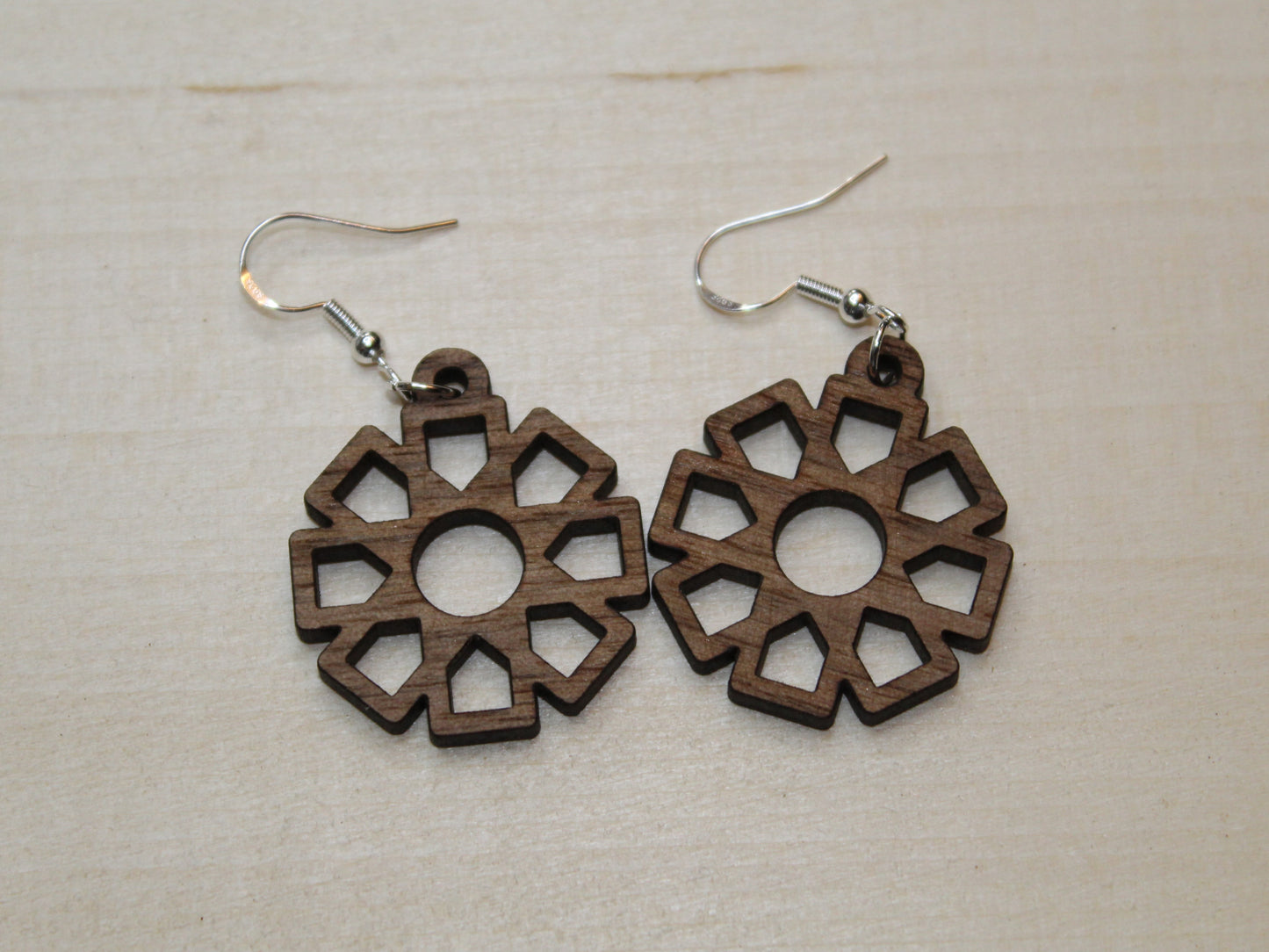 Boxy Flower Dangle Earrings