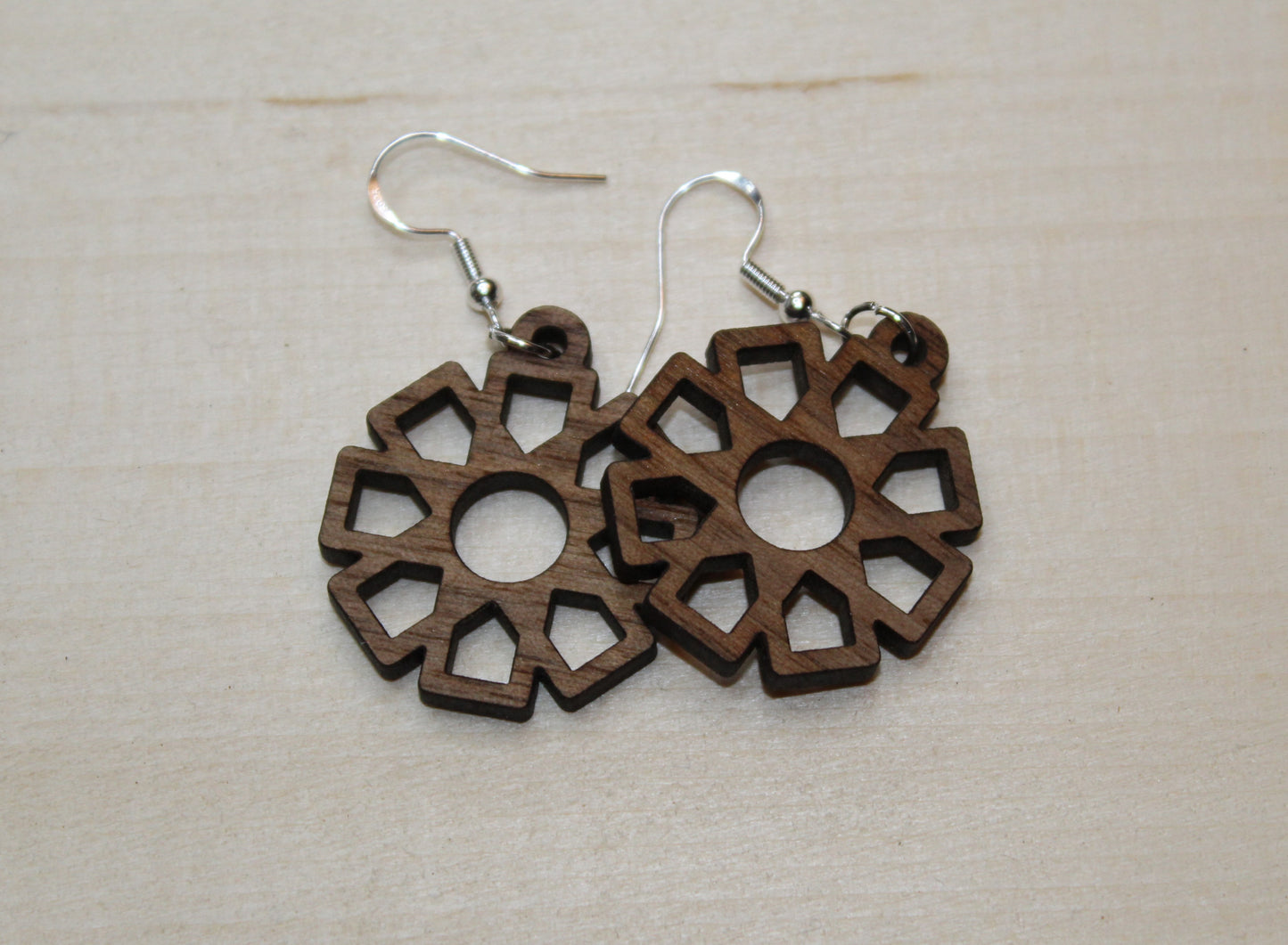 Boxy Flower Dangle Earrings