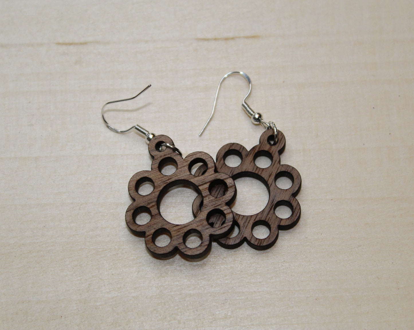 Flower of Circles Dangle Earrings